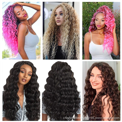 Ocean Wave Crochet Braid Hair Hawaii Curl Hairstyle Natural Synthetic Braiding Hair